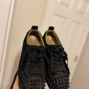 Christian Louboutin Black Studded Sneakers